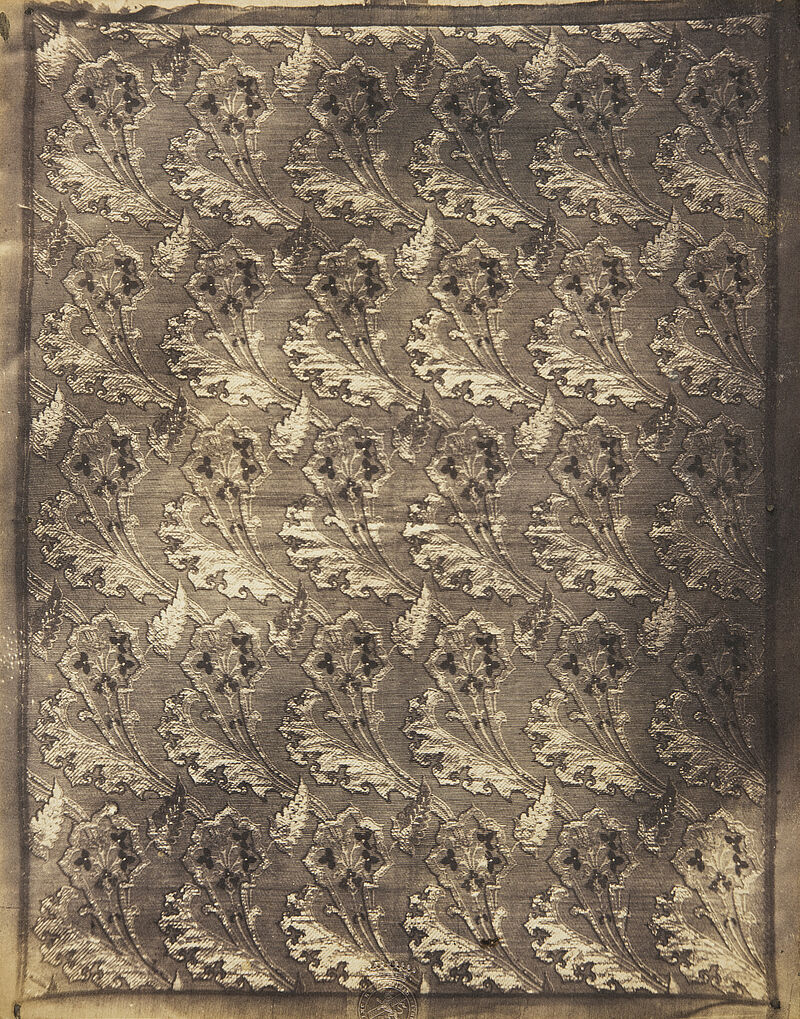 Ludwig Belitski, Persischer Stoff in Gold und Seide gewebt, zwei Fünftel Naturgröße (aus: Vorbilder für Handwerker und Fabrikanten...), vor 1855