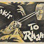 Fa. Lith. Adolph Friedländer, Plakat "Fakir to Rhama", Tierhypnotiseur mit Löwe, um 1926