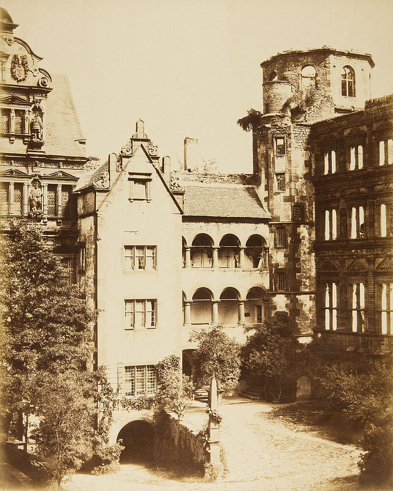 Felix Alexander Oppenheim, Heidelberg, Schloss, Innenhof, um 1855