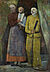Max Rauh, Gemälde "Schaustellerfamilie, Clown mit Weib und Kind", 1922