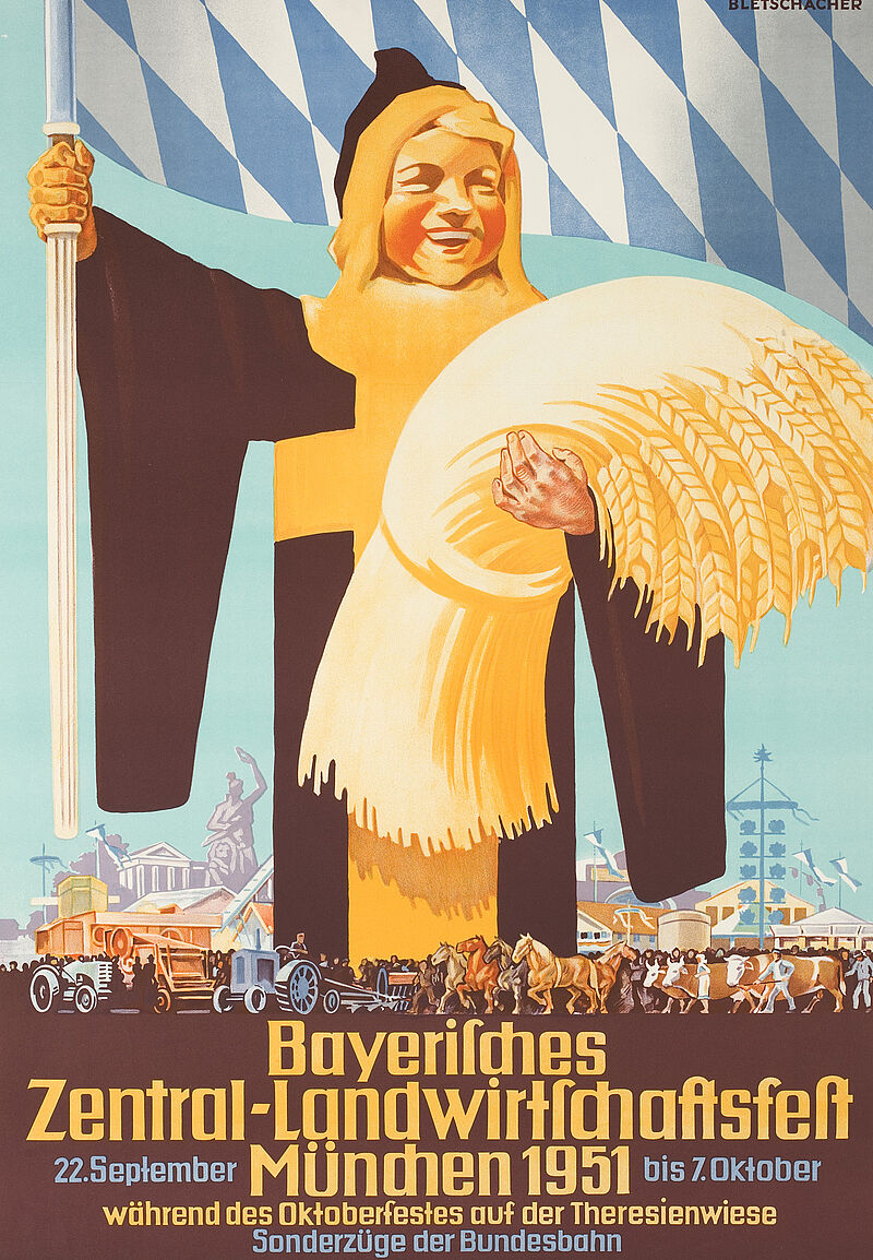 Max Joseph Bletschacher, „Bayerisches Zentral-Landwirtschaftsfest München 1951“ (Originaltitel), 1951