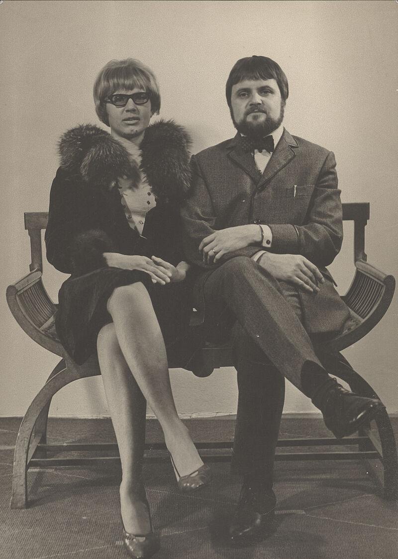 Hermine Maier, Der Künstler Lothar Fischer mit Frau, um 1955