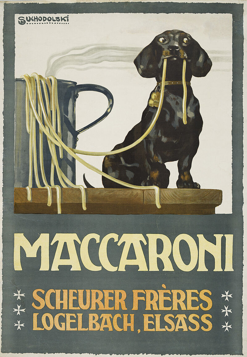 Siegmund von Suchodolski, "MACCARONI / SCHEURER FRÈRES LOGELBACH, ELSASS" (Originaltitel), um 1910