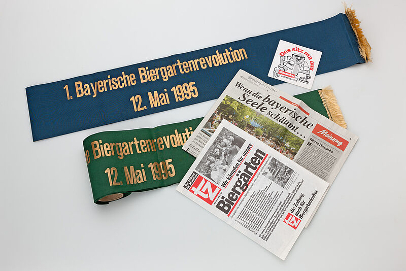Schärpen "1. Bayerische Biergartenrevolution", 1995