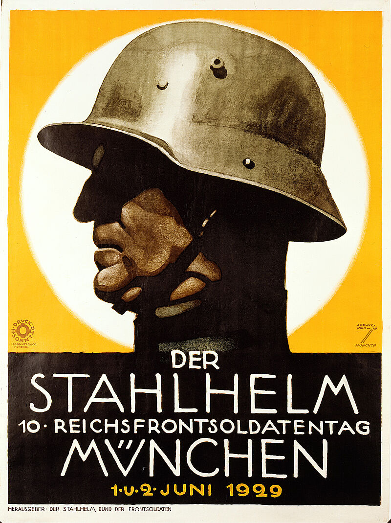 Ludwig Hohlwein, „DER / STAHLHELM / 10 · REICHSFRONTSOLDATENTAG / MÜNCHEN 1·u·2· JUNI 1929“ (Originaltitel), 1929
