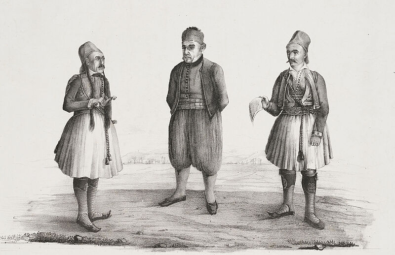 Karl Krazeisen, Die griechischen Deputierten Miaoulis, Botsaris und Plapoutas, 1832