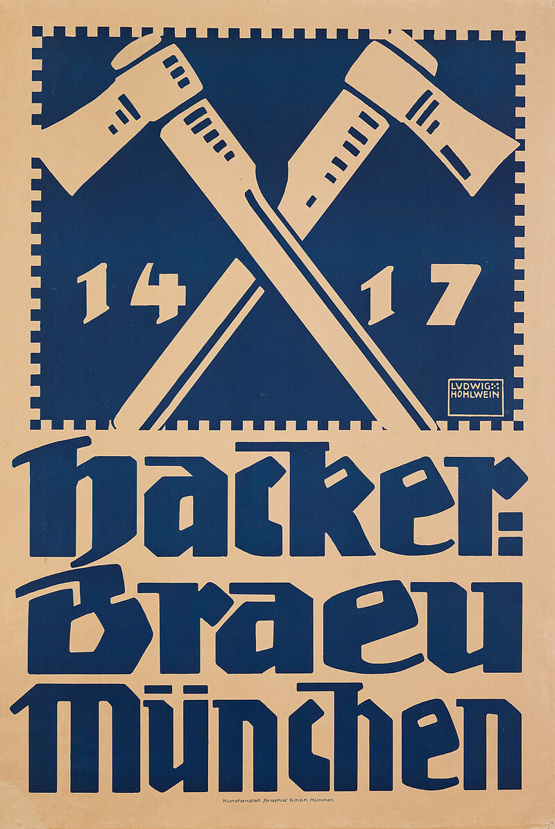 Ludwig Hohlwein, „1417 Hacker=Braeu München“ (Originaltitel), 1910