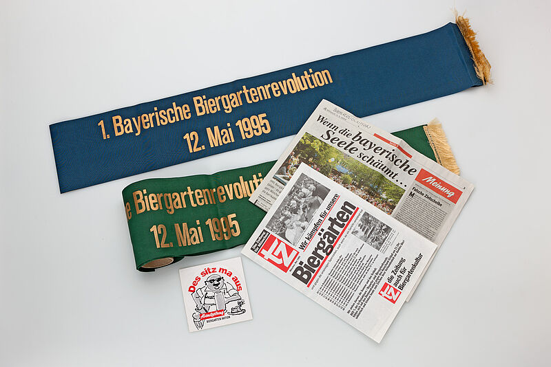 Schärpen "1. Bayerische Biergartenrevolution", 1995
