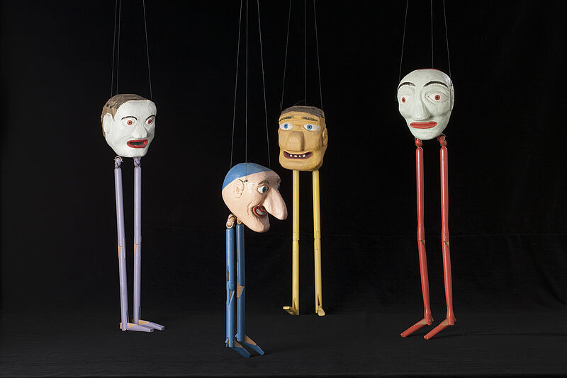 Ben Vornholt, Marionette „Vier Kopffüßler“, 1985