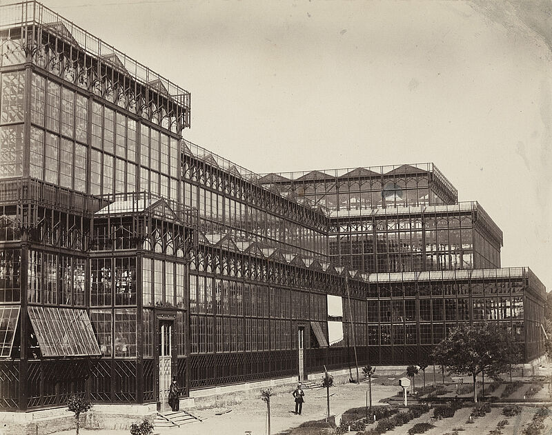 Franz Hanfstaengl, Münchner Glaspalast – Außenansicht, 1854