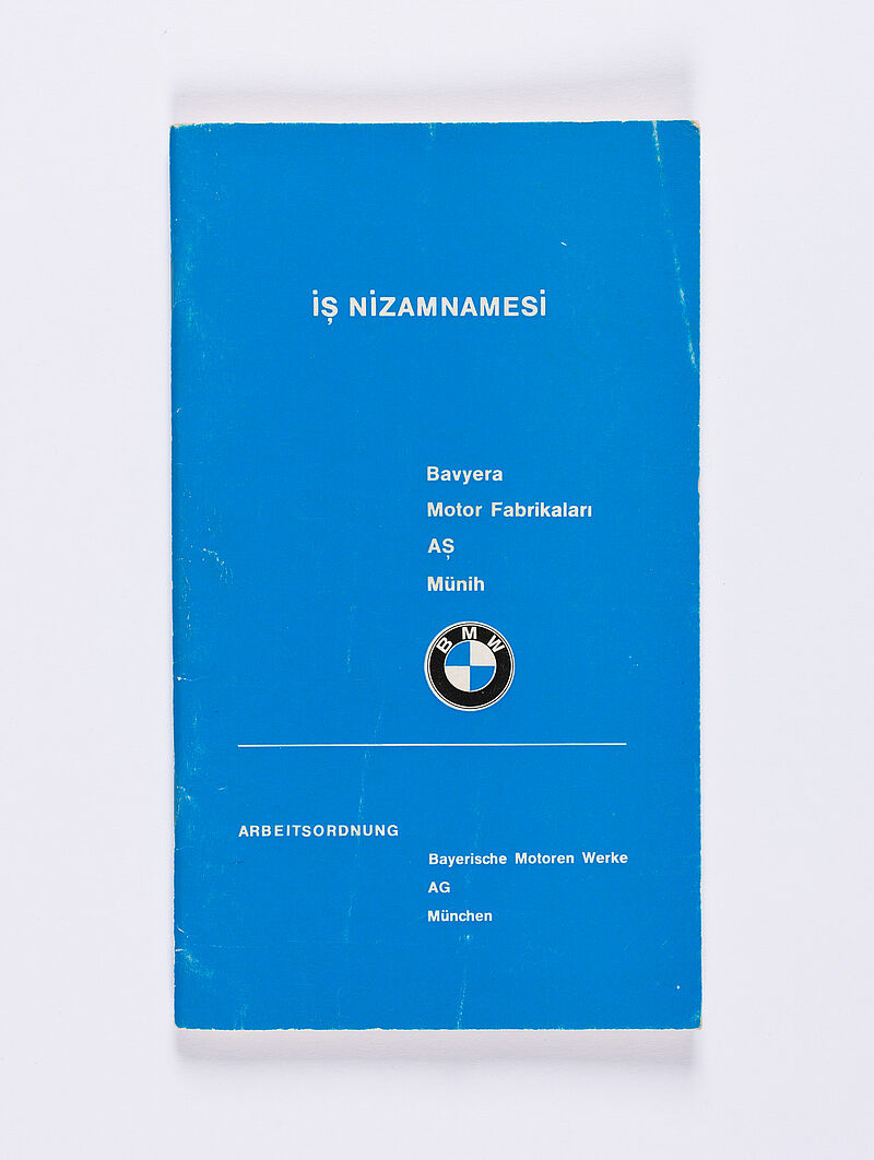 Arbeitsordnung BMW in türkischer Sprache, 1969