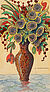 Carl Strathmann, Rote Vase mit Tulpen und anderen Blumen