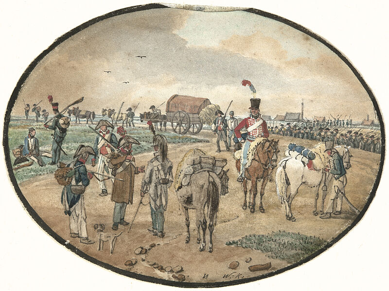 Wilhelm von Kobell, Französische Soldaten auf der Föhringer Terrasse