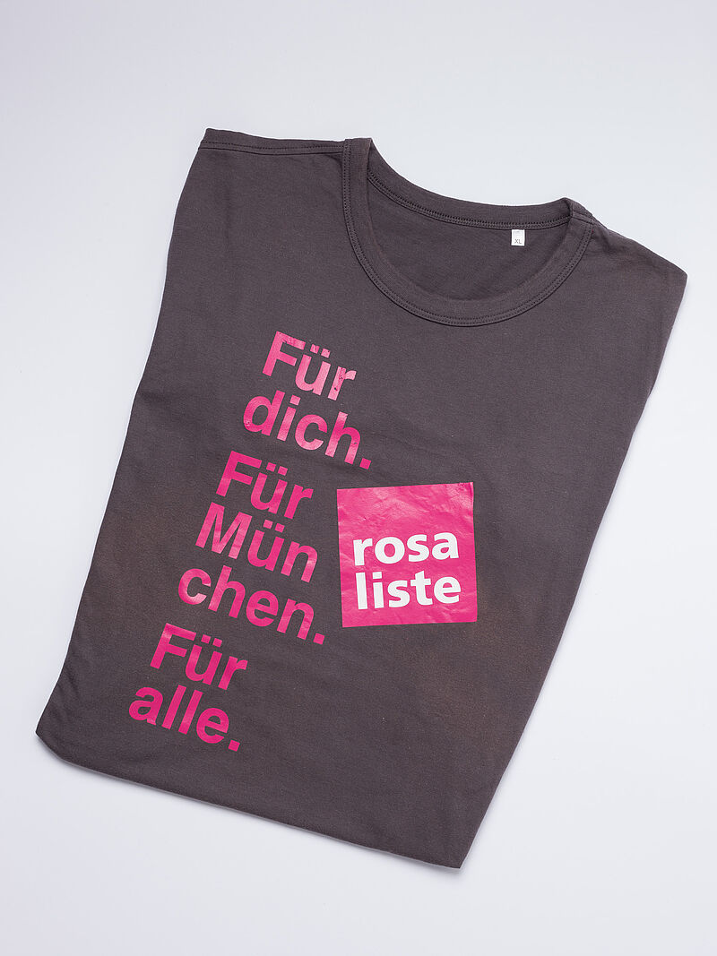 T-Shirt "rosa liste – Für dich. Für München. Für alle.", 2016