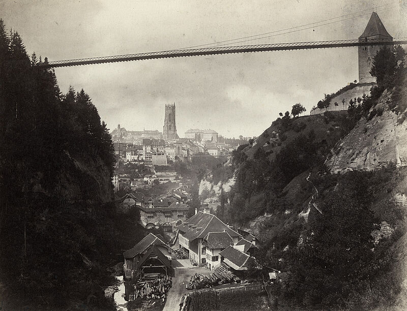 Charles Soulier, Le pont du Gottéron, Kanton Fribourg, Schweiz (Originaltitel), um 1870