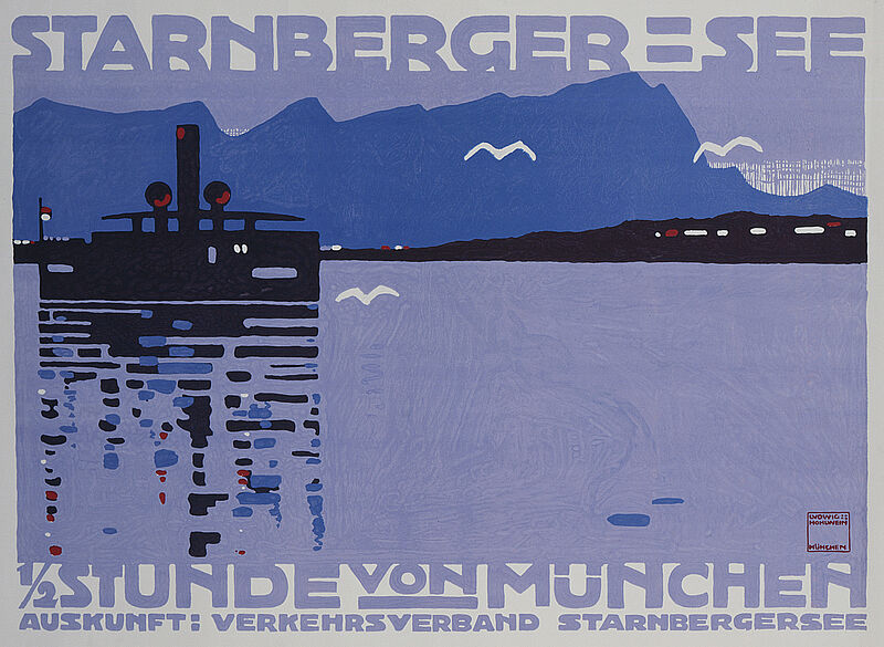 Ludwig Hohlwein, „STARNBERGER=SEE / ½ STUNDE VON MÜNCHEN“ (Originaltitel), 1910