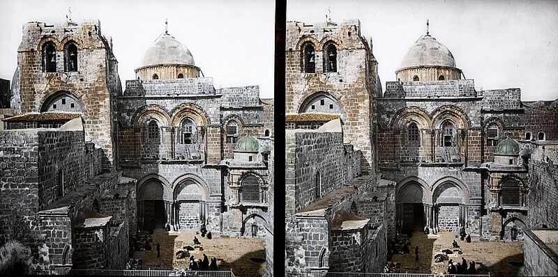 Anonym (Verlag August Fuhrmann, Berlin), Palästina. Die Grabeskirche in Jerusalem, um 1900