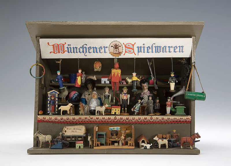 Modell eines Dultstandes "Münchener Spielwaren", um 1890