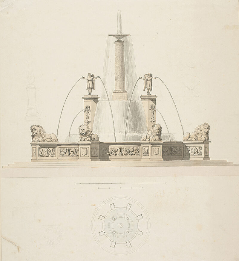 Friedrich von Gärtner, Entwurf zum Universitätsbrunnen