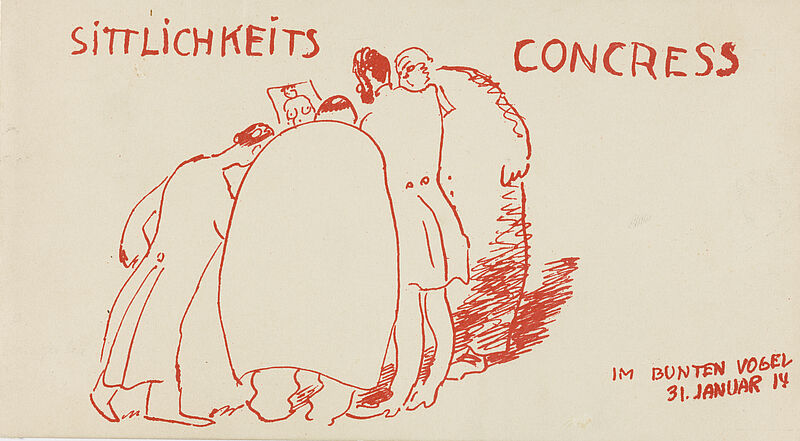 "Sittlichkeits Concress im Bunten Vogel 31. Januar 14", 1914