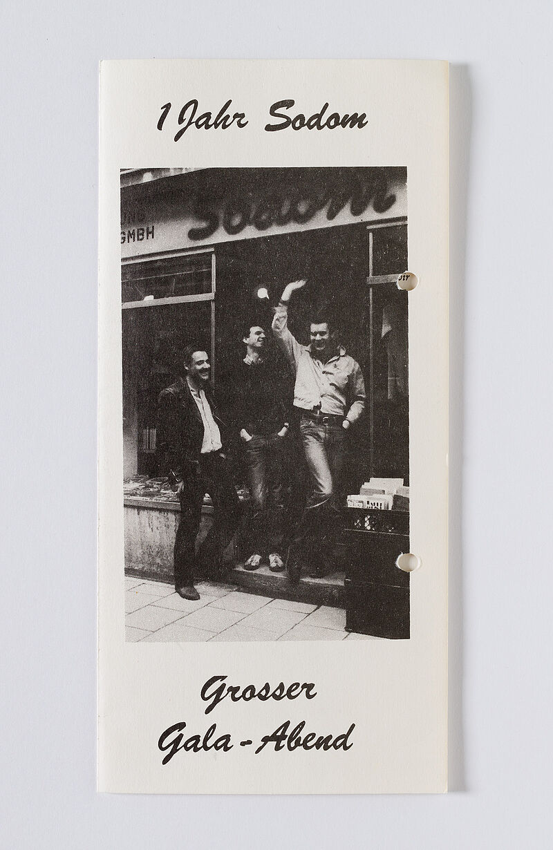 Einladungskarte "1 Jahr Sodom – Grosser Gala Abend", 1981