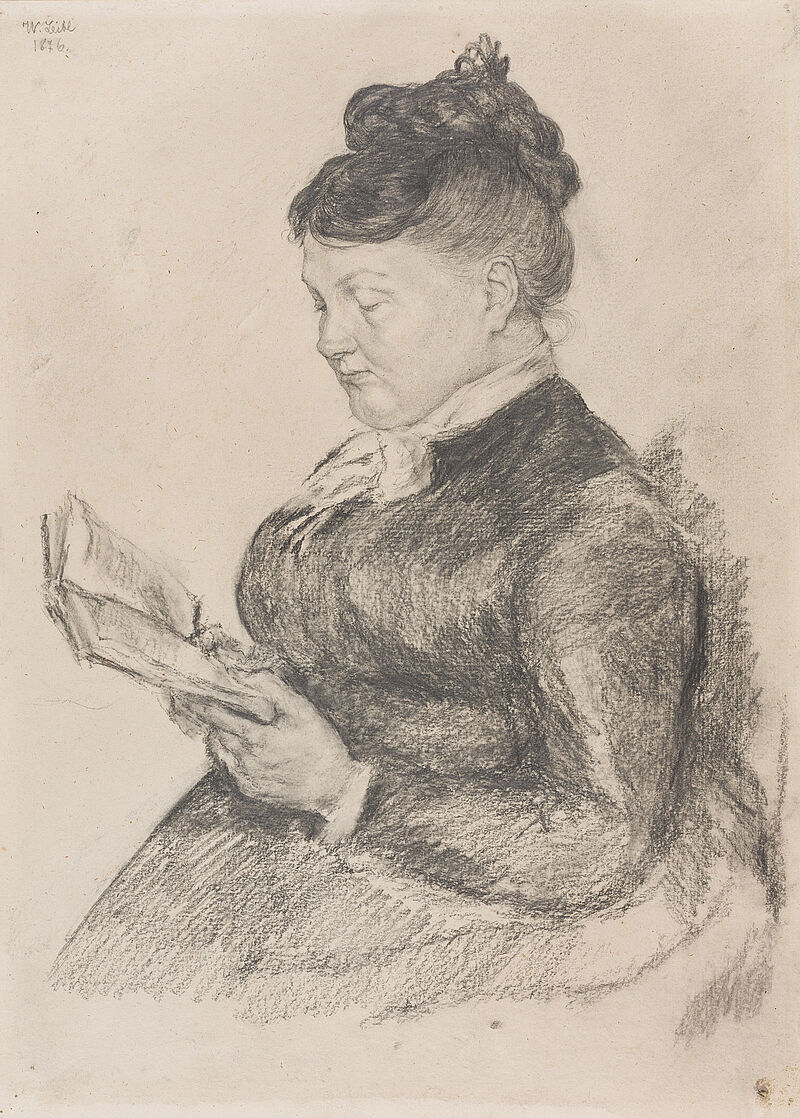 Wilhelm Leibl, Bildnis der Wilhelmine Elisabeth Clara von Poschinger (geb. von Stetten), 1876