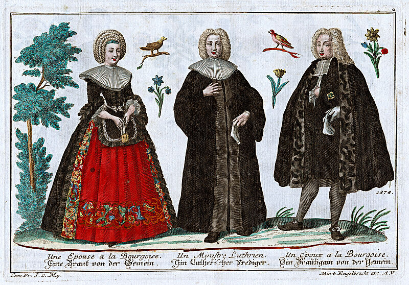 Martin Engelbrecht, La mode d'Augsbourg, 1739