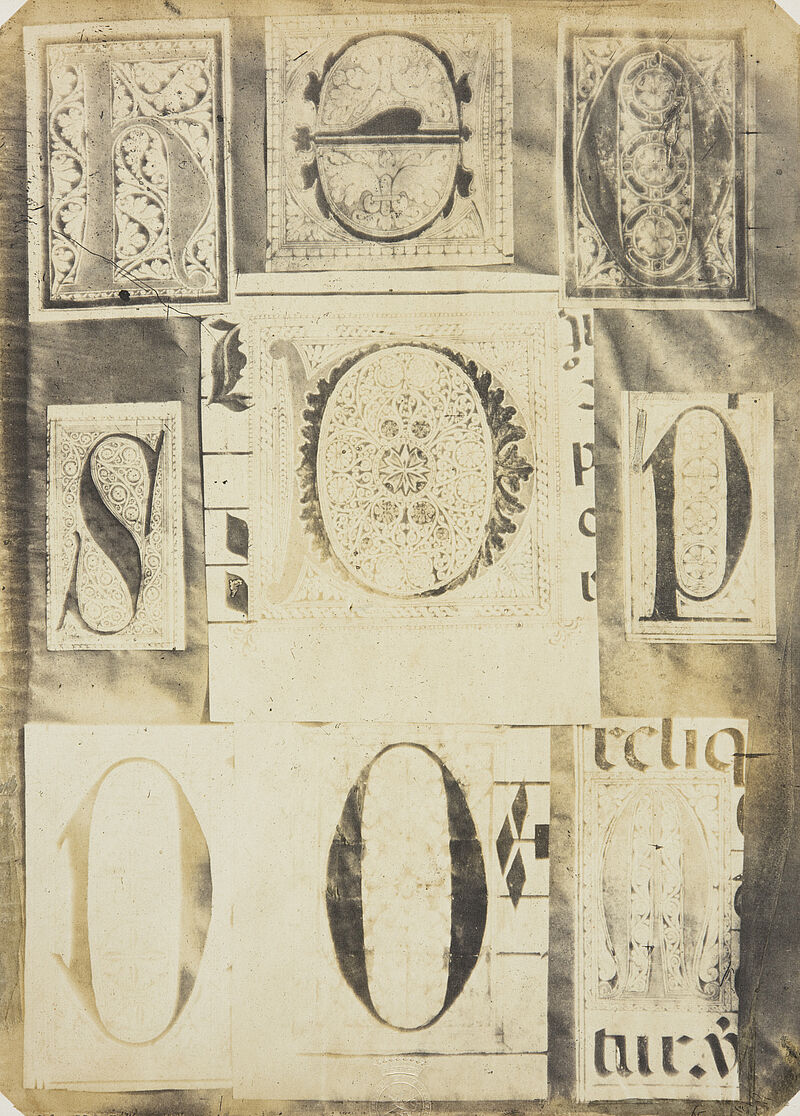 Ludwig Belitski, Neun verschiedene Initialen aus italienischen Manuskripten, zwei Fünftel Naturgröße, 14. u. 15. Jahrhundert (aus: Vorbilder für Handwerker und Fabrikanten...), vor 1855
