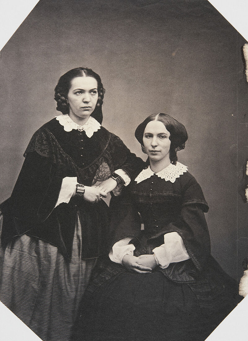 Ludwig Belitski, Porträt zweier Damen, 1855