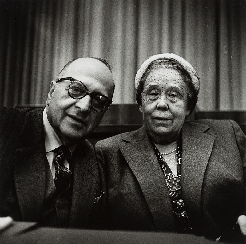 Barbara Niggl Radloff, Max Horkheimer mit seiner Frau Rose Riekher, genannt Maidon, beim 1. Kulturkritiker-Kongress München, 1958