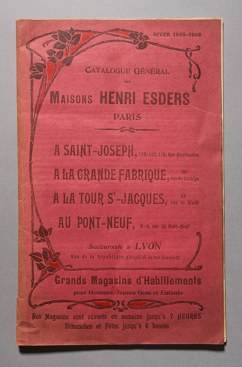 Enfer et Fils, Kaufhauskatalog: Catalogue Général des Maisons Henri Esders, Paris, Winter, 1905 –1906