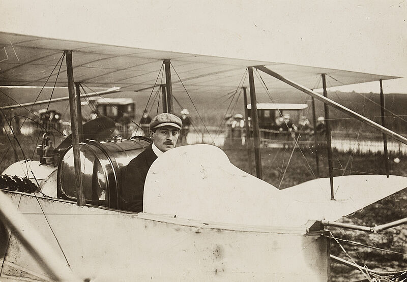 Philipp Kester, Der französische Flieger Tabuteau – Gewinner des Michelinpreis mit einem Entfernungsweltrekord in seinem Flugzeug, 1912