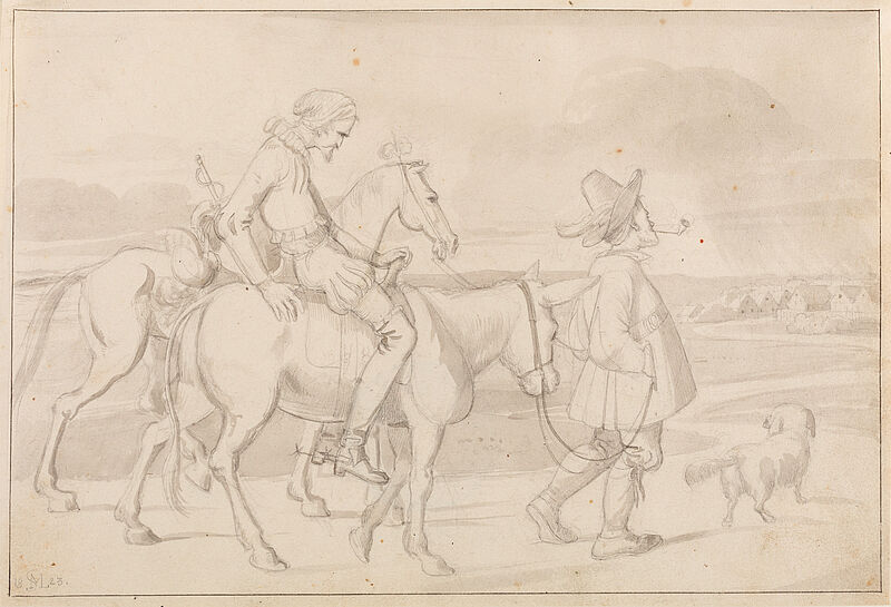 Moritz von Schwind, Don Quixote und Sancho Pancha unterwegs, 1823