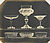 Ludwig Belitski, Fünf Schalen und eine Vase von gepresstem venezianischem Glase, drei Fünftel Naturgröße, 15. u. 16. Jahrhundert (aus: Vorbilder für Handwerker und Fabrikanten...), vor 1855