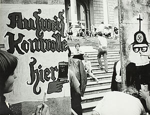 Branko Senjor, Protestaktion an der Akademie der Bildenden Künste, München, 1968