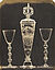 Ludwig Belitski, Gruppe von drei venezianischen Gläsern von Glasmacher-Arbeit und mit Schnitt, drei Viertel Naturgröße, 16. Jahrhundert (aus: Vorbilder für Handwerker und Fabrikanten...), vor 1855