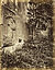 Georg Maria Eckert, Studien an der gotischen Peterskirche in Heidelberg – Alter Grabstein und kniende Figur mit Gestrüpp, 1867/68