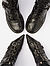 Damenstiefeletten / "Gruftie", Schuhe (schwarze Lederstiefeletten), um 1987