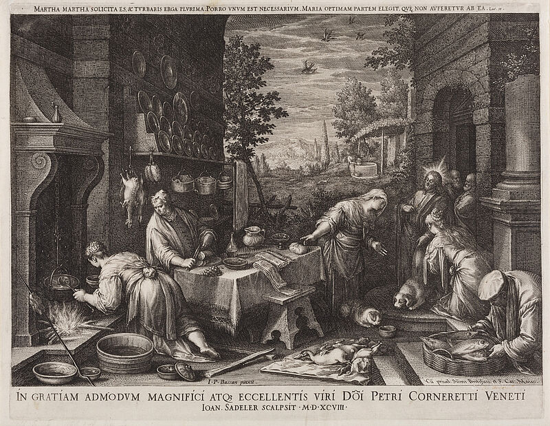 Jan Sadeler, Christus bei Martha und Maria