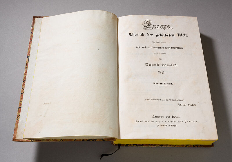 Artistisches Institut von F. Gutsch & Rupp, Europa, Chronik der gebildeten Welt, Bd. 1, Karlsruhe und Baden, 1844