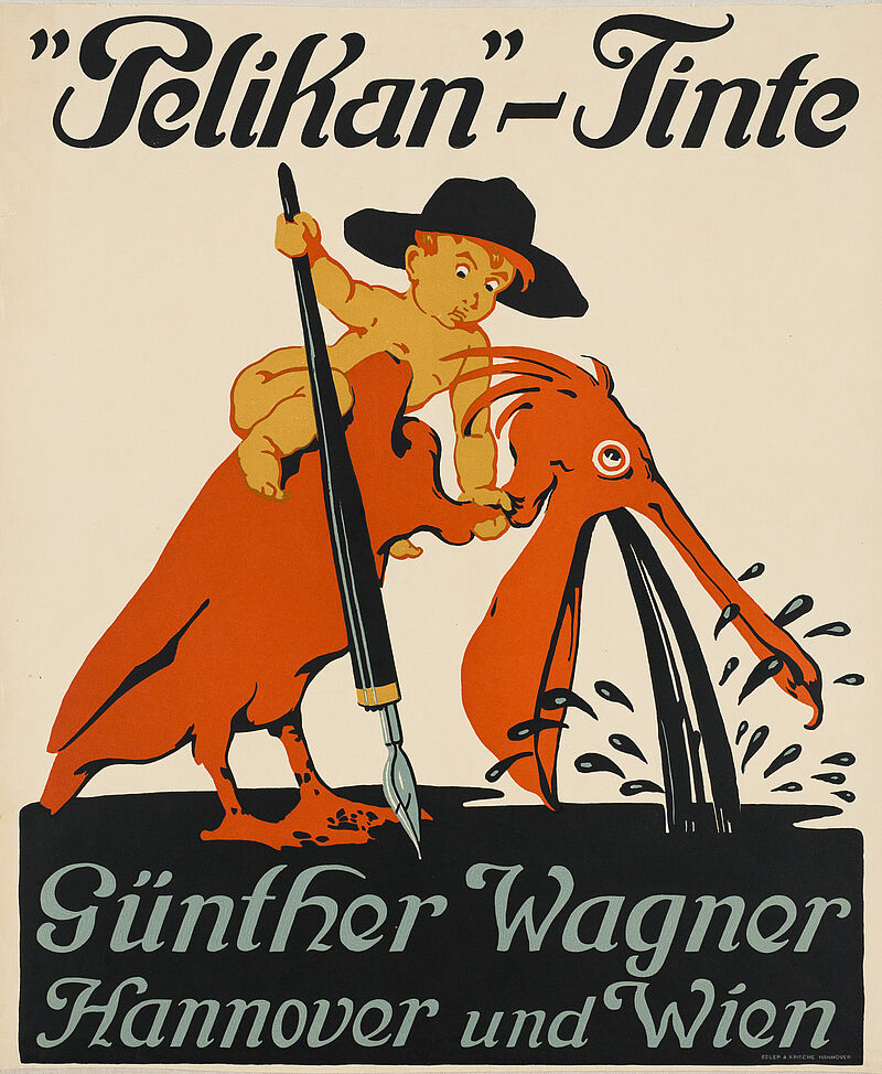 Siegmund von Suchodolski, „"Pelikan"-Tinte / Günther Wagner / Hannover / und / Wien“ (Originaltitel), um 1909